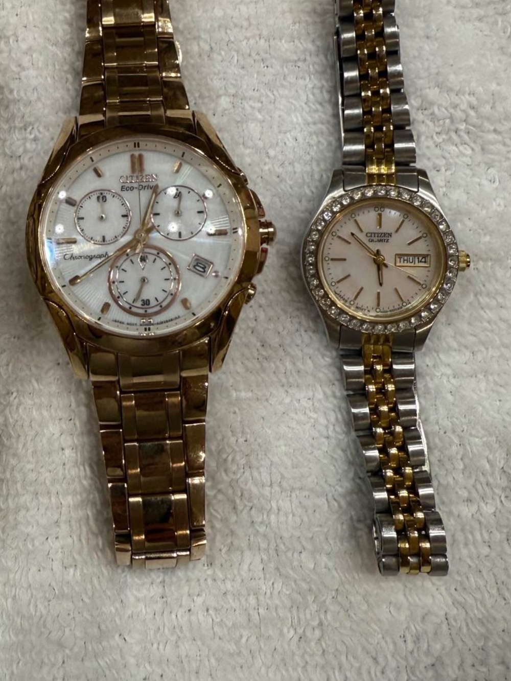Citizen Women's Two-Tone Gold and Silver Bracelet Watch with Crystal Bezel